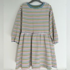 Brand New w Tags! MINI BODEN Starfruit Almond Pink Printed Sweat Dress 6-7y